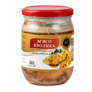 М’ясо кролика у власному соку 480г